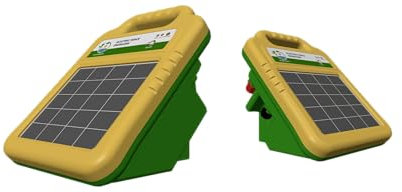 220V Solar Weidezaungerät,IP55 Wasserdicht,Eingebaute 10400mah Lithiumbatterie,16KM Niedrige Impedanz Spitzenspannung 80000V für Geflügel,Vieh,Steuergerät zum Schutz von Gärten und Grundstücken