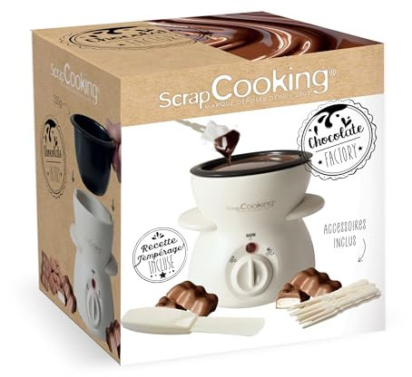 ScrapCooking - Chocolate Factory - Appareil Fondue à Chocolat - Pour 2 à 4 Personnes - Machine Fondue Chocolat Électrique - Idée Cadeau Pâtisserie Cuisine - 3895