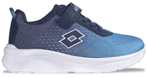 Lotto Relazio K Unisex Kids, Scarpe da Ginnastica, Navy Midblue, 34 EU