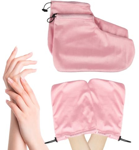 Guanti Idratanti Per Mani - Guanti Emollienti per Cute Secca - Con Apertura Elastica E Isolante Morbido Traspirante Per Pelle Screpolata Trattamento Spa Piedi E Mani