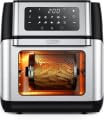 Innsky Friggitrice ad Aria 10L con Forno, Air Fryer XXL con LED Touch, 10 Funzioni (Griglia, Disidratatore, Pizza), 80-200°C, Cucina Senza Olio, 1500W, 6 Accessori e Ricettario