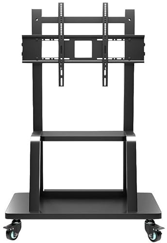 TV Bracket Mobile TV Stand For 55-100 Inch TVs, Height Adjustable Rolling TV Cart With Media Shelf And Wheels, Holds Up To 496lbs Stands Living Room