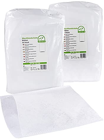Medi-Inn Einmal-Waschhandschuhe Molton | Einmalwaschlappen für eine schnelle & gründliche Körper- & Intimpflege | 1000 Stück