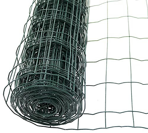 Oypla 1.2m x 10m Green PVC Coated Galvanised Steel Wire Mesh Fencing Garden Euro Fence