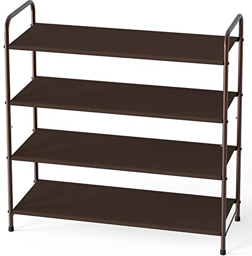 Simple Houseware 4-Tier Shoe Rack Storage Organizer, Bronze