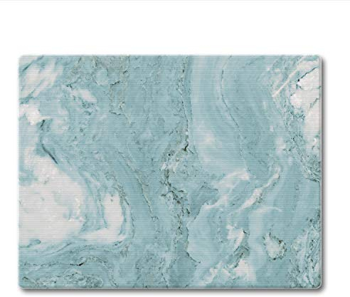 CounterArt Teal Quartz Design 3mm Tempered Glass Cutting Board 10” x 8” Charcuterie Board Cheese Board Bar Board Dishwasher Safe