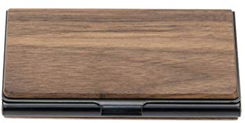 Visitenkarten-Etui Holz Visitenkartenhalter for Männer & Frauen, Visitenkarte Fall dünner Visitenkarte Einfachen kreativen Karten-Kasten, individuell gestalteter Logo-Schriftzug Geschenke Visitenkarte