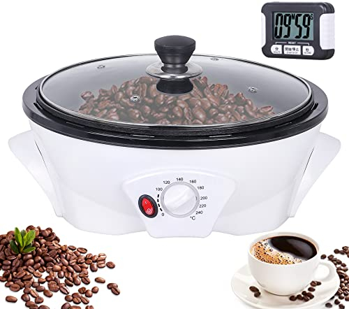 YUCHENGTECH Torréfacteur de Café 500g Torréfacteur de Grain de Café Machine à Torréfier le Café 0-240℃ Torrefacteur Cafe Grain avec Minuterie 1200W