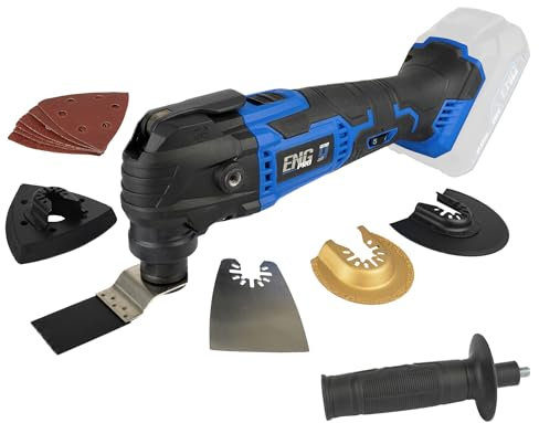 Utensile multifunzione - Linea professionale Monobatteria ONE4ALL 20V - Velocità regolabile Max 20000 rpm - Fornito senza Batteria, Solo Corpo Macchina e Accessori inclusi - ENG PRO