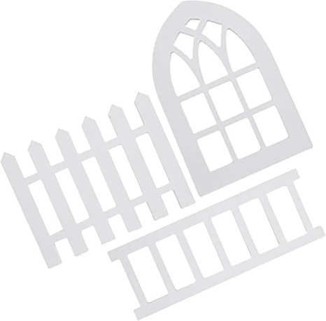 ORFOFE 3stücke Kreative Tiered Tablett Dekoration Bauernhaus Holz Leiter Fenster Zaun Zeichen Tablett Deko Für Frühlingsdekor