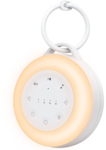 YGiTK Portable White Noise Machine, 24 Soothing Sounds, 3 Timer Night Light Levels, Sleep Timer, 20 Hours Battery Life, Baby Sleep Aid, Sleep Sound Machine Gift for Children/Kindergarten/Yoga