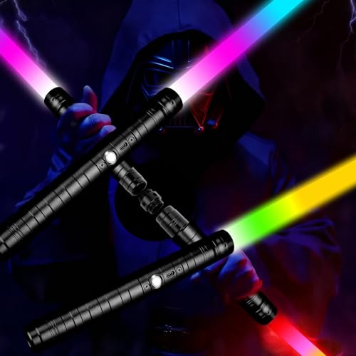 Lightsaber Star Wars, Light Sabre with 15 RGB Colors, Light Sabers for 3 Modes with Sounds Mode for Star Wars Cosplay Party, Birthday Gift, Halloween Role Playing(78cm 2PC)