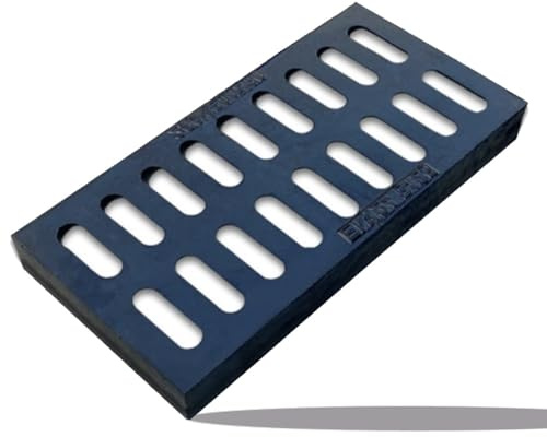 IMUNKT Metal Rejilla De Drenaje De Canal Para Exteriores 50x20cm 40x60cm Cubierta De Drenaje De Hierro Fundido Rejilla De Alcantarillado Resistente Rectangular(250x500x30mm)