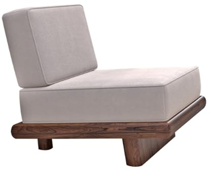 KIBONCY Nordic Solid Wood Single Seating Wabi-Sabi Style Designer Lounge Chair For Hotel And Homestay Living Room And Balcony(A1)