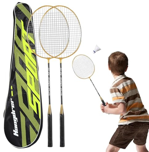 Bádminton - Racquet,Badminton Set for Adults - Lightweight Equipment, Sweat Absorbent for Adults & Professionals, Sports, Outdoor Backyard Games