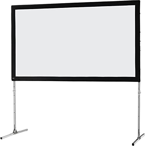 celexon Mobil Expert Frontprojektion Falt-Rahmen-Leinwand 90 | 203x114 cm 16:9 | transportable 4K, Full-HD Projektionsfläche mit Standgerüst für Ihren Outdoor- & Heimkino-Beamer | inkl. Roll-Koffer