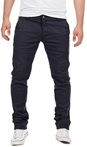 Yazubi - Pantaloni Chino Dustin - Pantaloni Chino da Uomo in Tessuto Elasticizzato - Jeans Chino da Uomo, Blu (Night Sky 4R193924), W33/L38