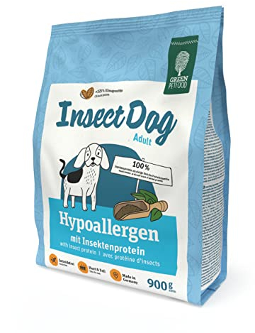 Green Petfood InsectDog Hypoallergen (5 x 900 g) | Adult | Premium Trockenfutter für ausgewachsene allergische Hunde | mit Insektenprotein | getreidefrei | nachhaliges Hundefutter | 5er Pack