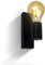 B.K.Licht - Wandleuchte Innen schwenkbar, E27 Fassung, max. 60 Watt, Wandlampe innen, Wandstrahler, Wandlicht, Wandbeleuchtung, Schlafzimmer, Flurlampe, Wall Light, Retro, 16,5x5x11 cm, Schwarz