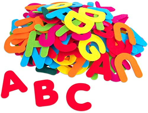 Filz-Buchstaben bunt 150 Großbuchstaben - Kinder Bastelbedarf Bastelmaterial