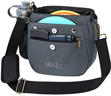 QOGIR Lightweight Disc Golf Bag: Durable Disc Golf Bag with 8+ Disc Capacity, Introductory Discs Golf Bag, Holds Water Bottle and Accessories, Great for Beginners