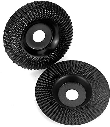 QWORK® 2 pezzi disco per legno smerigliatrice Ø 125 mm x 22 mm, disco raspa per legno, per materiali non metallici e non duri