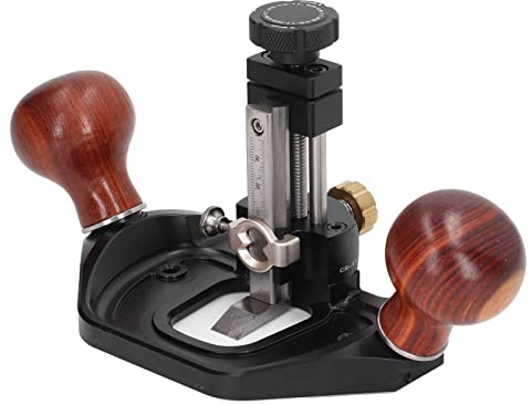 Pialla Manuale Banco Regolabile, Mini Pialla Manuale per la Lavorazione del Legno, Pialla per Fresa per Legno con 2 Impugnature in Legno, per la Lavorazione del Legno di Precisione