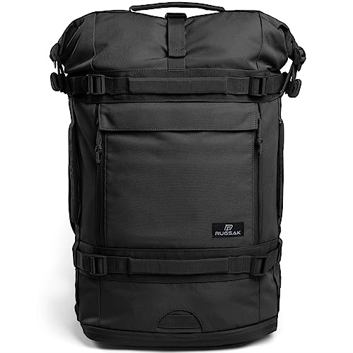 Explorer | Rolltop Rucksack Herren & Damen [30-40L] 18“ laptop backpack | Handgepäck Reiserucksack groß | Wasserabweisend | Weekender für Arbeit Uni Wandern Outdoor Survival Travel Camping und Gym