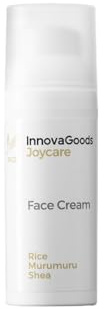 InnovaGoods® Crema hidratante facial 50ml con extracto de arroz, manteca de karité, manteca de murumuru & aceite de nueces de macadamia, crema hidratante facial rejuvenece y regenera todo tipo de piel