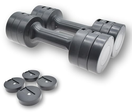 Urban Fitness 2,5 kg justerbart hantelset, kompakt design, snabbväxlingssystem, anpassningsbara vikter, hemmagym styrketräningsutrustning
