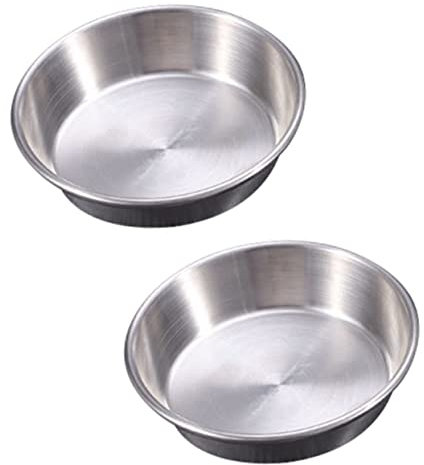 BEBEMOKO 2piezas Platos Redondos De Inoxidable Para Salsas Perfectos Para Cocinas Picnics y Barbacoas