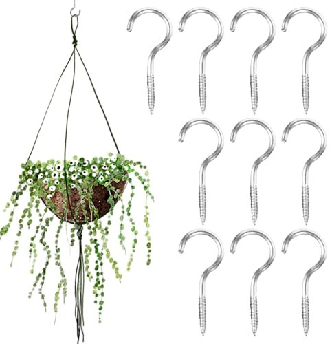 10 Stück Schraubhaken Kleine Edelstahl, Metallhaken, Schraubhaken Silber, Haken zum Schrauben, Gewindehaken, Deckenhaken Wandhaken, Becherhaken Rostfrei für Haus Büro und Outdoor(SIZE:M3-40mm 10)