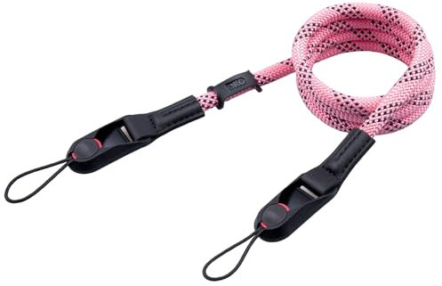 VKO Camera Strap Quick Release Camera Straps for Man Woman Photographers Adjustable Camera Neck Shoulder Crossbody Strap for SLR DSLR Digital Mirrorless Camera(Pink Black)
