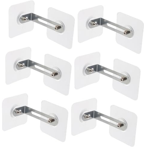 Baby Proofing Wall Anchors 6pcs Stainless Steel and Acrylic Anti-tip | Bookcases and Tv, Easy Installation, Reliable Safety Support, Cabinet and Shelf Fixation for Boys and Girls