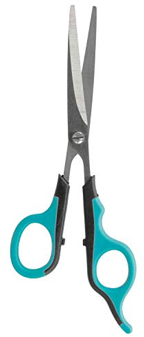 TRIXIE Fellschere aus Edelstahl - gummierte Kunststoffgriffe - 16 cm - schwarz/blau - 2351