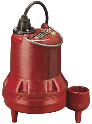 Liberty Pumps LE41M Manual Submersible Sewage Pump 4/10HP, 115V, 10' Cord, 2 Discharge