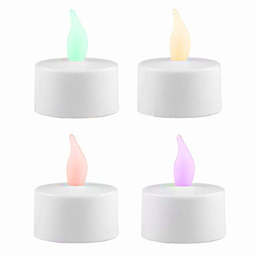 MiniSun - Set of 4 - Battery Operated Colour Changing LED Flameless Tealights
