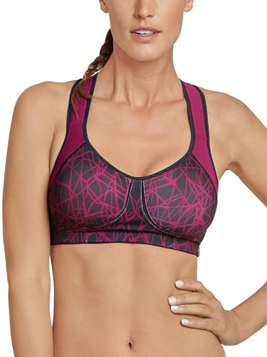 Schiesser Damen Varioträgern Active Sport-BH, Beere_161899, 75C
