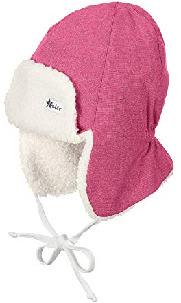 Sterntaler - Mädchen Wintermütze Fliegermütze gefüttert zum binden, pink - 4501852-magen, Größe 49