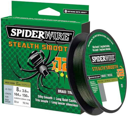 Spiderwire Angelschnur Stealth Smooth 12 Braid Moss Green Geflochtene PE Dyneema Meer Spinnageln Brandungsangeln Karpfenangeln