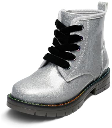 DREAM PAIRS Kids Botas de Nieve Invierno Botines Militares Niñas Niños con Cordones Multiolores Moda