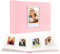 64 Pocket Mini Photo Album with Writing Space,Faux Leather Cover, Compatible with 2x3 Inch Polaroid Pictures and Fujifilm Instax Mini 12 11 9 99 8 7+ 40 Evo Instant Film (Baby Pink)