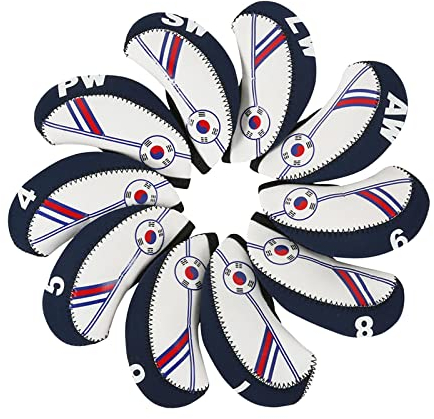 rockible 10 Stück Golfschläger-Schutzhüllen für Golfer - Hochwertige Eisen Putter Ärmel