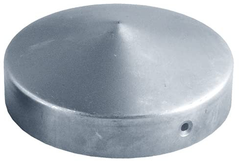 ROUND Pyramid Silver GALVANISED Fence POST CAP CAPS Cover Top 101 mm (4)