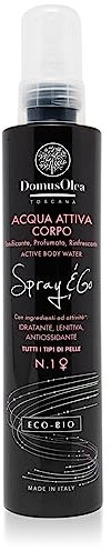ACQUA ATTIVA CORPO N.1 – SPRAY & GO – Nebbia Profumata Idratante e Antiossidante – Azione Lenitiva e Rinfrescante – Ideale Dopo Doccia e Post Sole – 200ml - ECO-BIO - Domus Olea Toscana