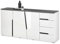 BOSTON Sideboard in Weiß, Anthrazit - Moderne Kommode mit Schubladen und viel Stauraum für Wohnzimmer, Esszimmer und Flur - 176 x 83 x 38 cm (B/H/T)