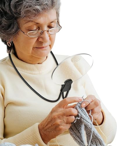 Magnifying Glass, 3-fache und 6-fache Leselupe, ideal für Senioren, Reparaturen, Näharbeiten und Zeitungslesen, tragbare Lupe für Menschen mit Sehbehinderungen.
