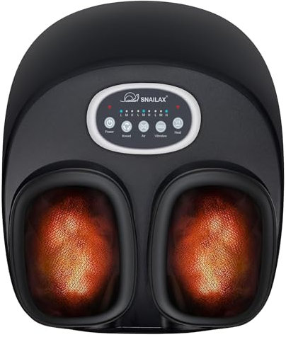 Snailax elektrisches Fußmassagegerät mit Wärme, Shiatsu-Fussmassagegerät elektrisch mit Kneten Kompression Rollen, Fußmassage, Fußwärmer, Geschenke für Frauen Männer