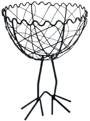 Cesto di frutta in metallo, cestino per uova, decorativo, grande capacità, per pane, biscotti, Pasqua, sala da pranzo, fattoria, decorazione per bambini e adulti, 1 pezzo