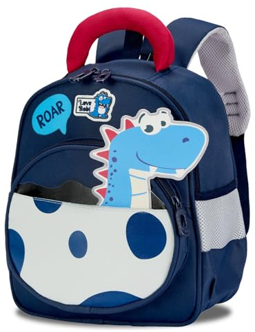 PROTAURI Ryggsäck för förskola för flicka/barn med bröstrem, reflekterande och vattentät, lätt ryggsäck för DIN A4 från 2 till 6 år, 11 l, blå, Ryggsäck Ryggsäckar